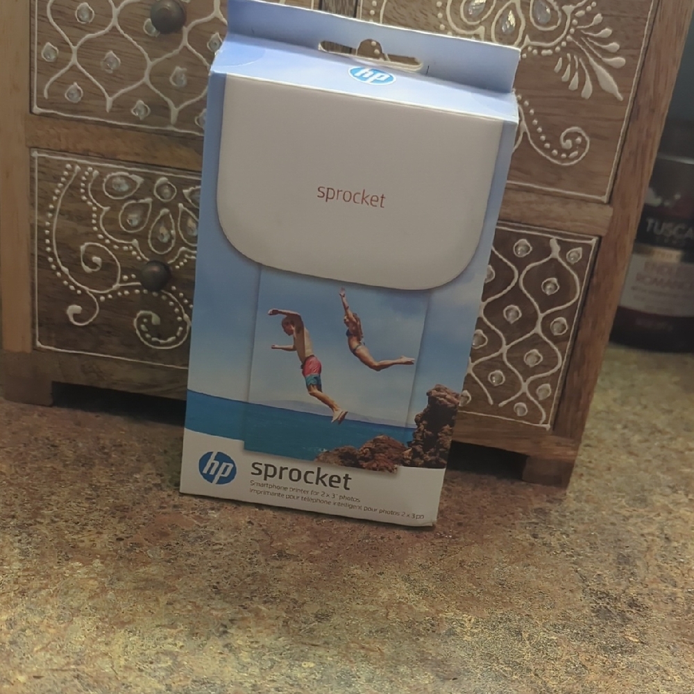 HP Sprocket Photo Printer - Blue and White